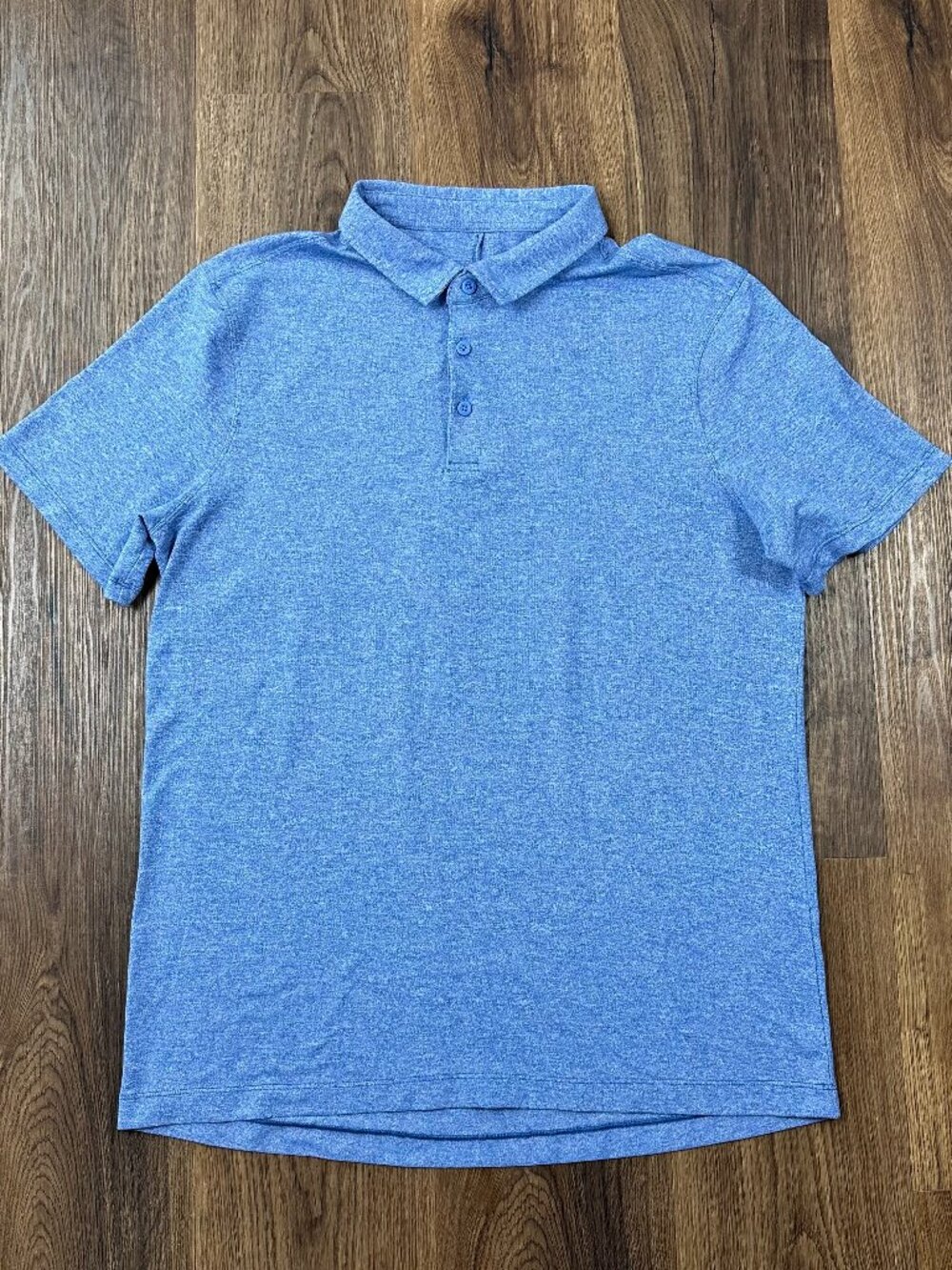 Lululemon Evolution Polo Pique Blue Men’s Medium Short Sleeve Performance